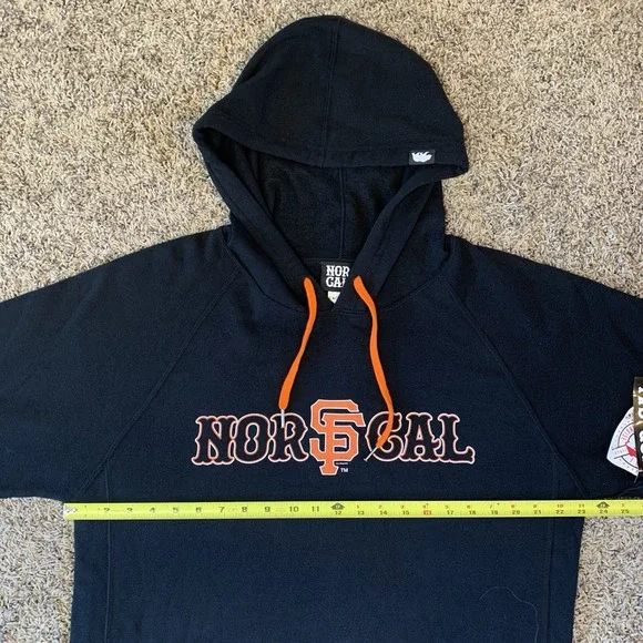 San Francisco Giants NOR CAL Hoodie Mens XL Black Sweatshirt Dugout Store NWT - Picture 8 of 12